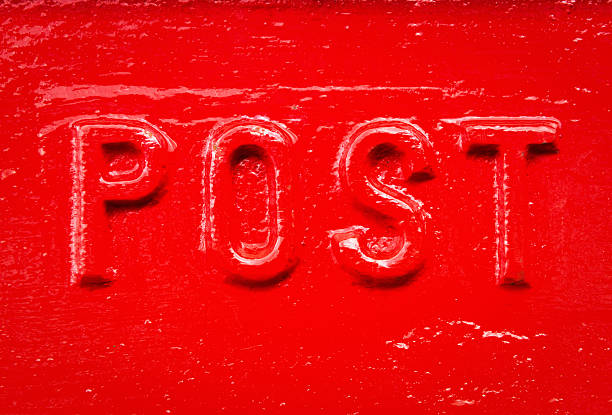 istock Post word in bright red capital letters 520233914