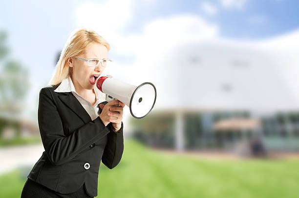 istock Woman with megaphone 520233976