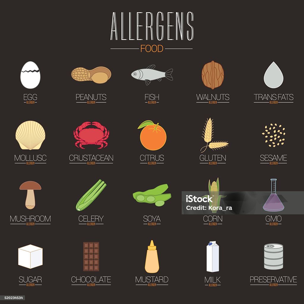 Allergie-icons, Vektor-set - Lizenzfrei Pollen Vektorgrafik