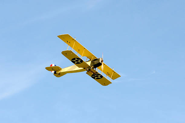 Computer generated 3D illustration with German fighter planes of World War I