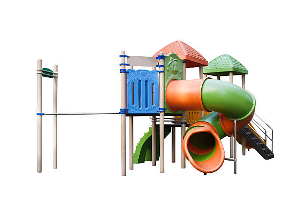 Colorful playground for childrens. Colorful playground for childrens. Isolated on white jungle gym stock pictures, royalty-free photos & images
