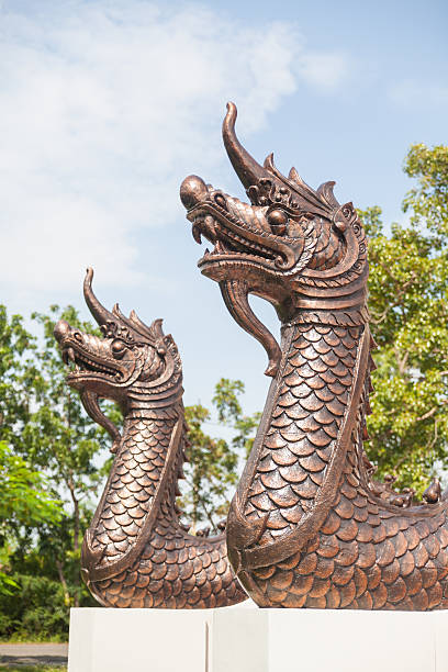 istock Naga or the serpent king  statue in Temple Thailand 520241275