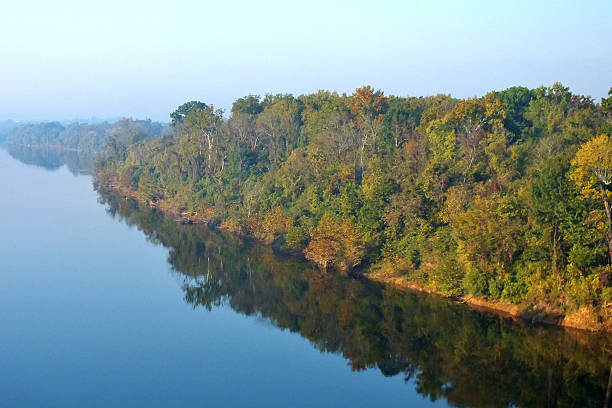 mattina il ponte pedonale - cumberland river foto e immagini stock