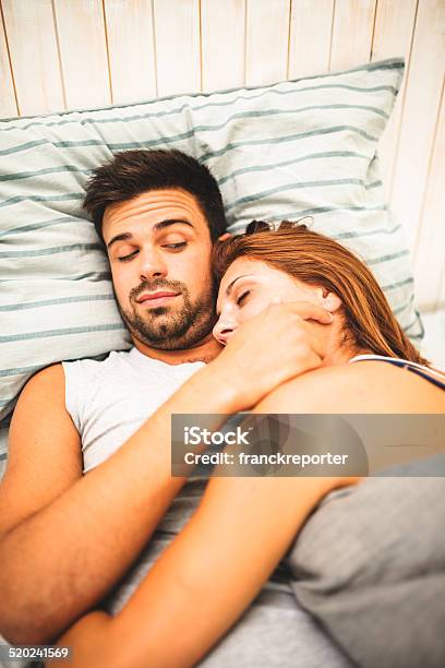 Having Fun On The Bed Stock Photo - Download Image Now - 20-29 Years, 30-39 Years, Adult