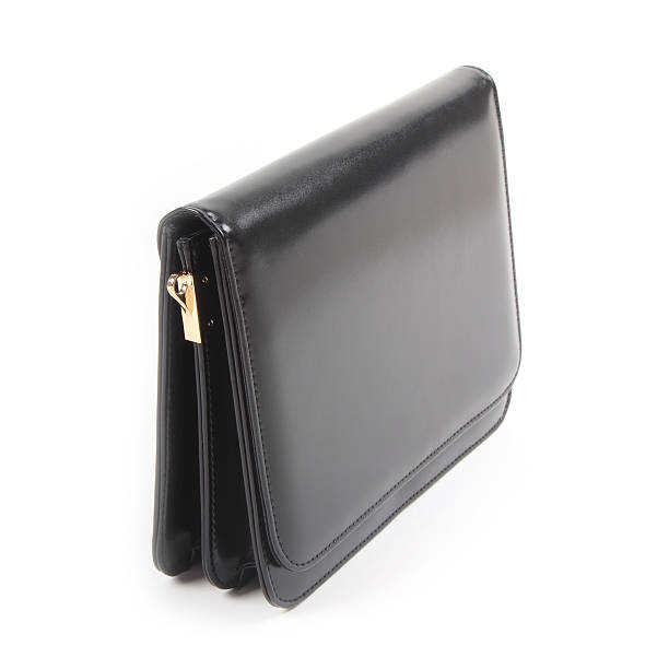 istock Black female leather bag 520242361