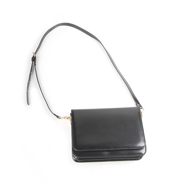 istock Black female leather bag 520242441