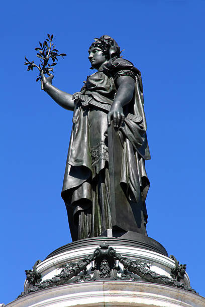 A famous french statue in Paris, at Place de la République.