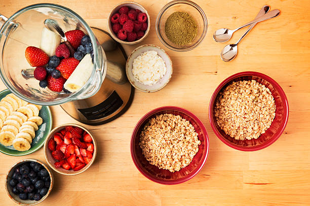 istock Acai Fruit Smoothie Bowl Surrounded by Fresh Fruit 520243799