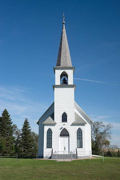 istock Vintage White Church 520243911