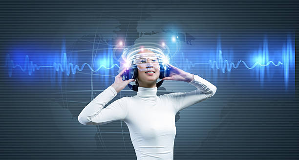 istock Woman with earphones 520244689