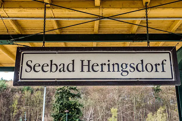 famous old train station in Seebad Heringsdorf