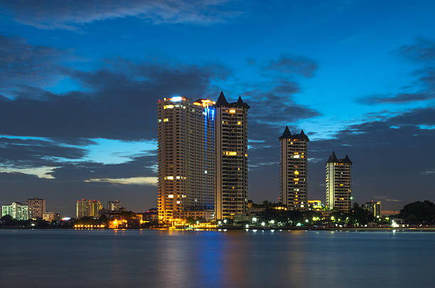 istock Bangkok cityscape Modern building river side at twilight time,Th 520258079