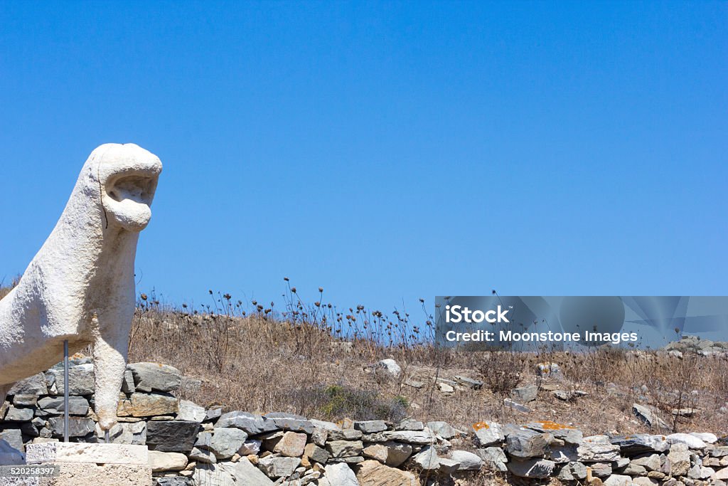Lions der Naxians in Delos, Griechenland - Lizenzfrei Antike Kultur Stock-Foto