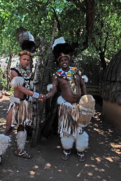 zulu homens, áfrica do sul - south africa africa zulu african culture imagens e fotografias de stock