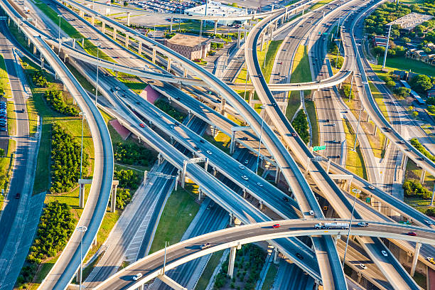 istock Interstate Highway Interchange I10 I410 convoluted mixmaster San Antonio aerial 520265307