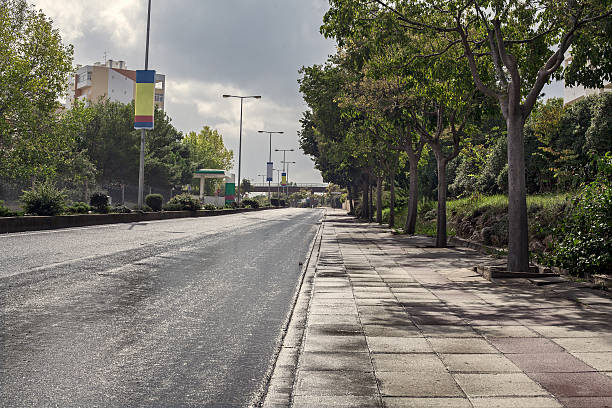 istock Empty street road in city 520265325