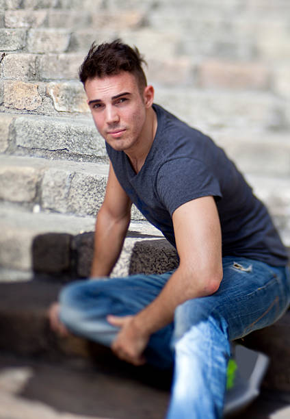 istock Young man in the stairs 520265869