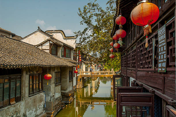 istock Channel at Zhouzhuang 520281989