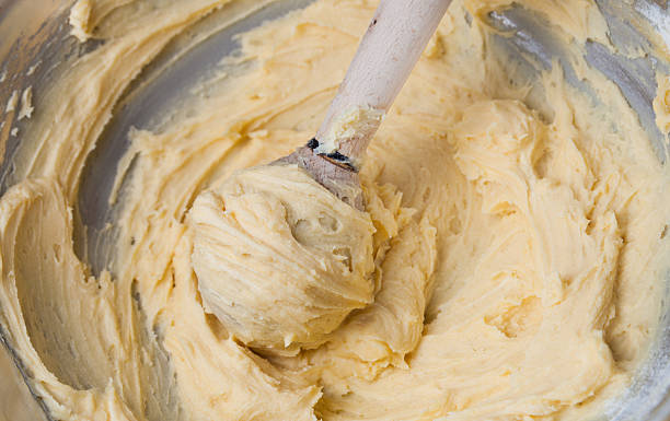 istock Kneading dough in mixing bowl, butter and flour 520283364