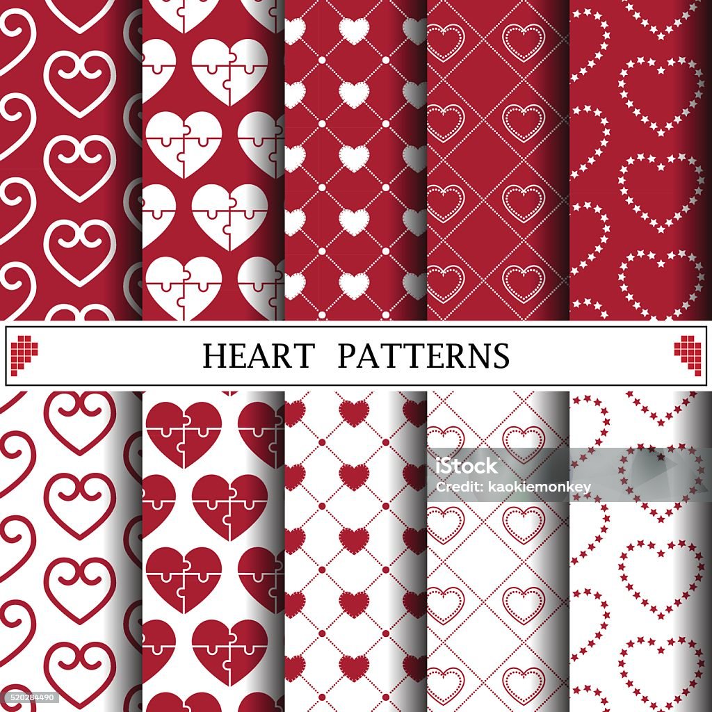 Heart Fill Pattern Heart Vector Pattern Pattern Fills Web Page Background Surface Stock ...