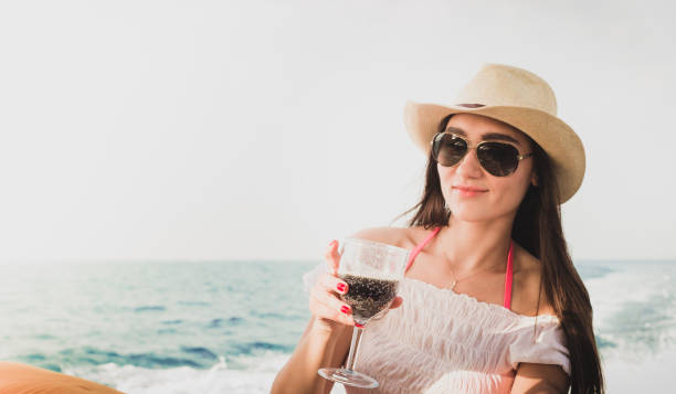 istock Beautiful Girl on a Yacht 520285716
