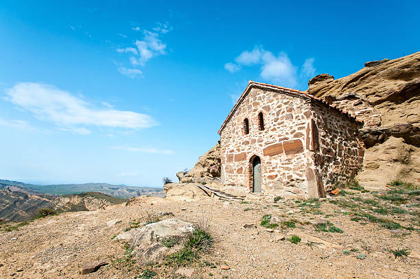 istock Antique historical chapel built in cliff in David Gareji monastery 520286056