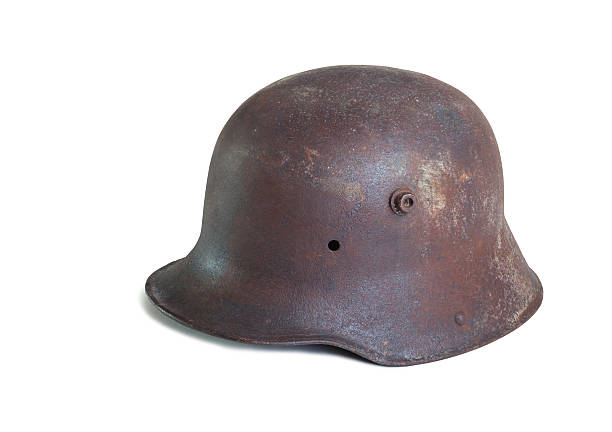 German helmet from ww1. Isolated on white with a clipping path. rust germany stock pictures, royalty-free photos & images