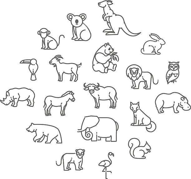 tierische symbole - rodent animal nature wildlife stock-grafiken, -clipart, -cartoons und -symbole