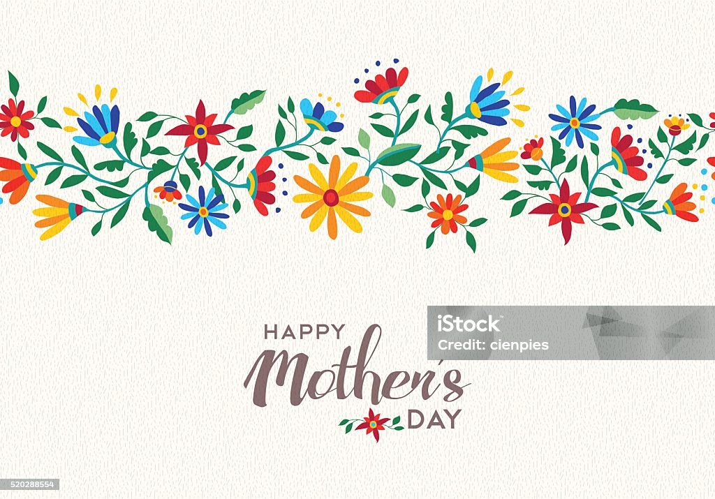 Feliz día de la madre primavera flor patrón de fondo. - arte vectorial de Flor libre de derechos