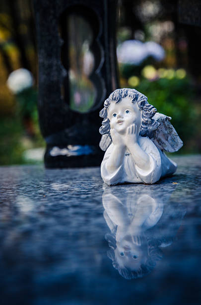 istock angel decoration on the grave 520288630