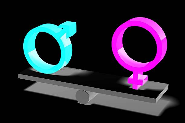 istock 3D gender concept - male and female 520291014