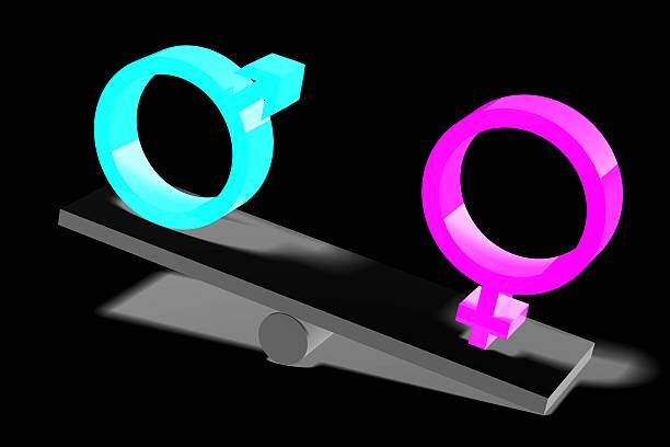 istock 3D gender concept - male and female 520291094
