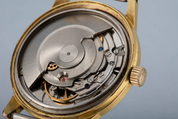 istock 3d watch mechanism on grey background. High resolution 520293778