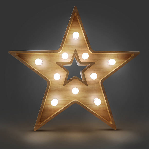 istock Wooden star light banner. High resolution 520295294