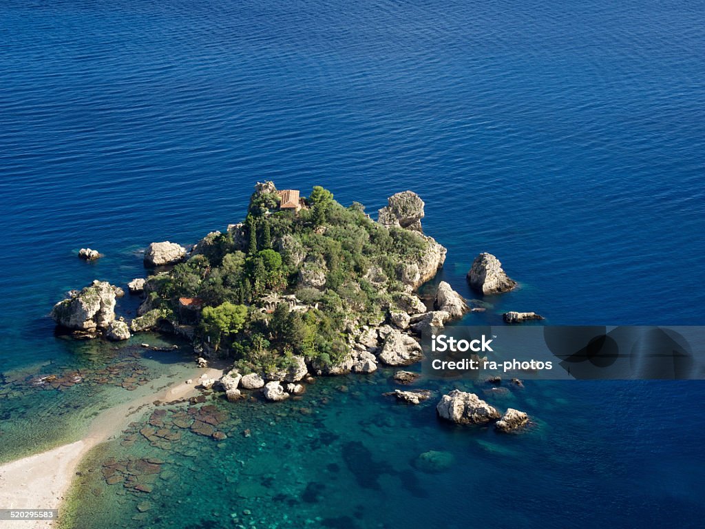 Sicily Isola Bella- the small island near Taormina, Sicily, southern Italy. Beach Stock Photo