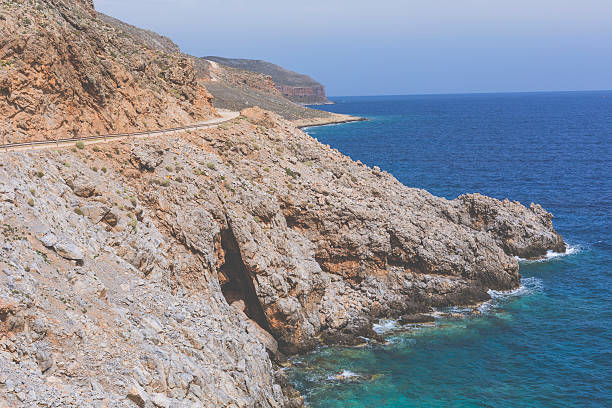istock Beautiful Deep blue sea and rocks in Greece 520295846