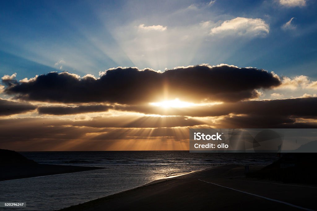 Puesta de sol, mar del Norte - Foto de stock de Agua libre de derechos