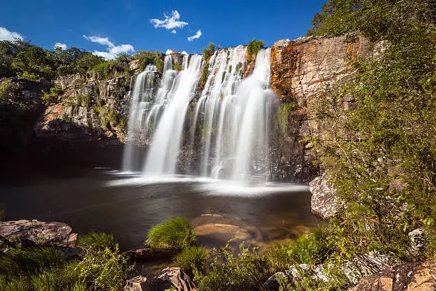 Gruta Waterfall - Serra da Canastra National Park - Delfinopolis - MG - Brazil