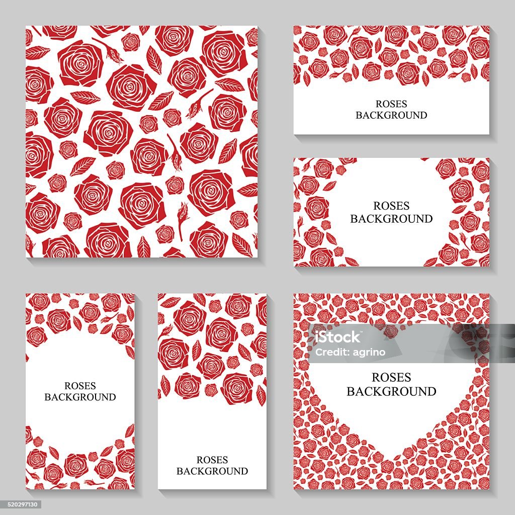 Only Roses Banner Roses Flowers Banners Set Stock Illustration - Download Image Now ...