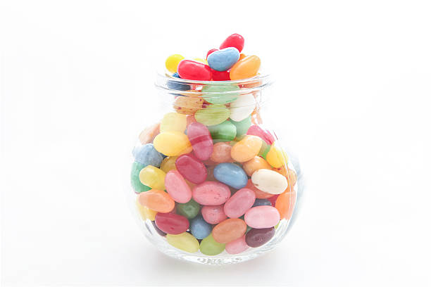 istock Jelly beans with a glass jar 520297953