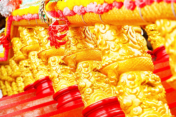 istock Golden ornated golden columns 520297975