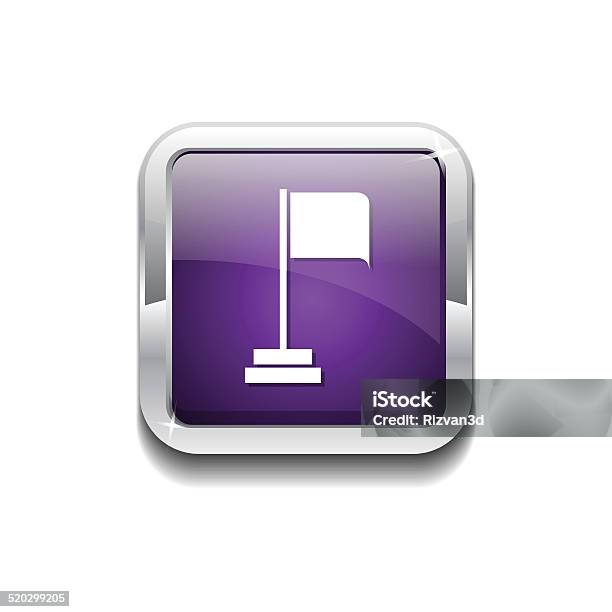 Flag Sign Purple Vector Icon Button Stock Illustration - Download Image Now - Accessibility, Chrome, Computer Graphic