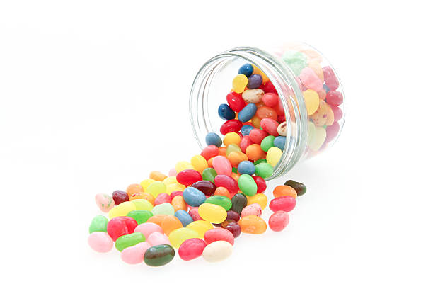 istock Jelly beans with a glass jar 520300001