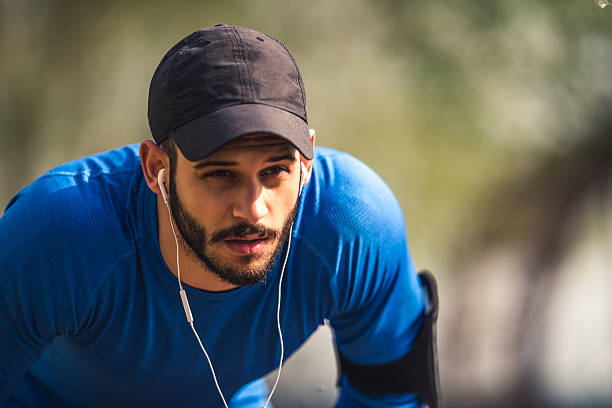 Finding inspiration through fitness stock photo
