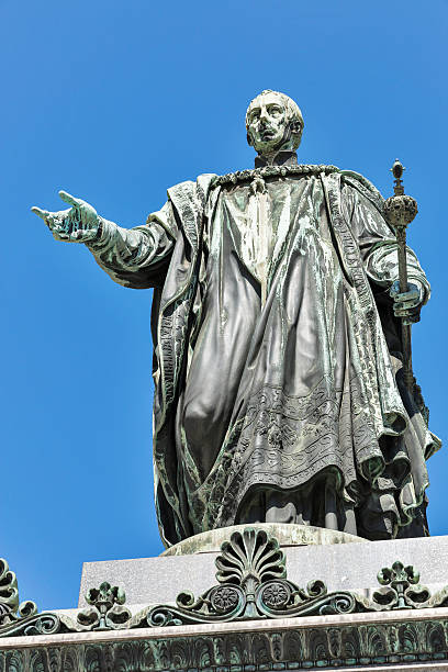 Emperor Francis II statue closeup in Graz, Austria