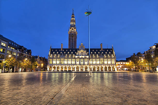 istock Ladeuze square of Leuven in the evening 520324313