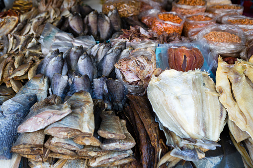 Dried fish at Ben Thanh Market in Ho Chi Minh City, Vietnam.