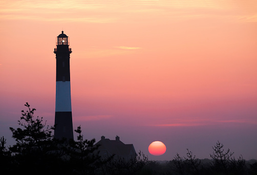 Fire Island Lighthouse in the Morning Sunrise
