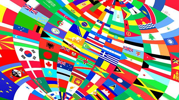 istock Background of World flags 520325804