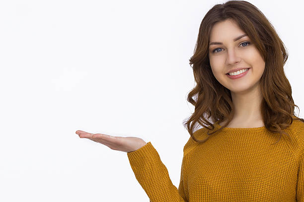 istock Pretty girl in orange sweater 520326498